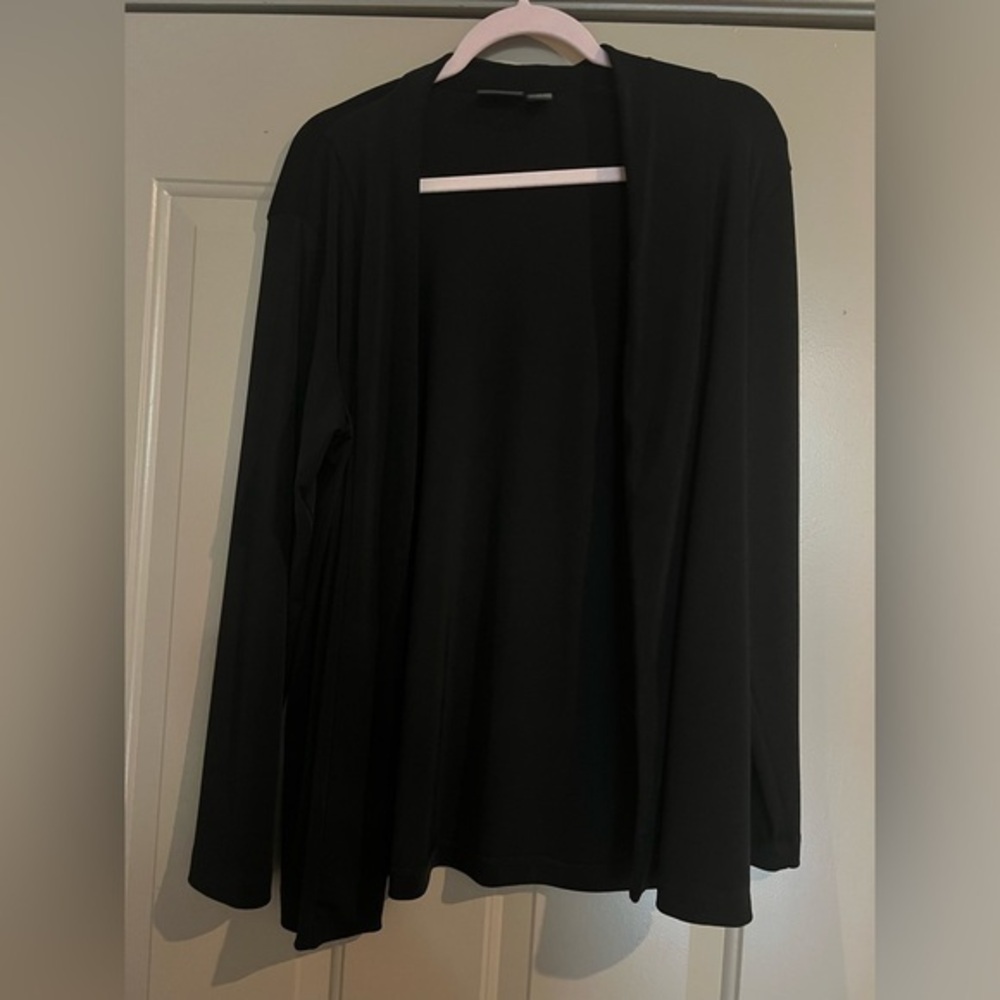 Chico’s Additions slinky open lightweight jacket black size xl